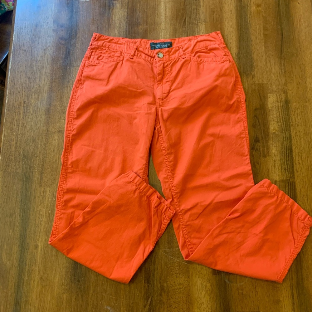 Women's Bright Orange Casual Pants - Unbranded